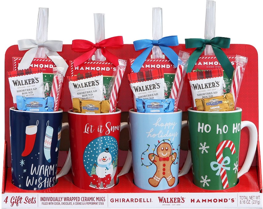 Holiday Ceramic Mugs Gift Set - Holiday Graphic
