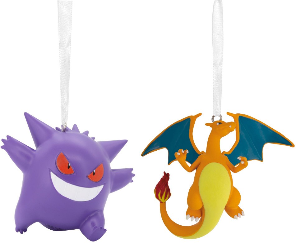 PokÃ©mon Gengar and Charizard, Set of 2 Ornaments