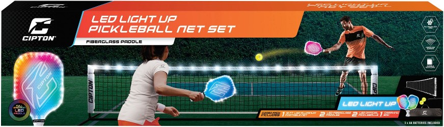LED Light Up Pickleball Net Set