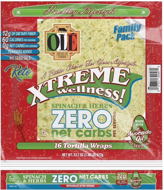 Spinach & Herbs Zero Net Carbs Family Pack, 16 ct.
