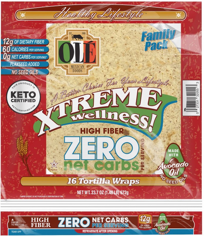 High Fiber Zero Net Carbs Family Pack, 16 ct.