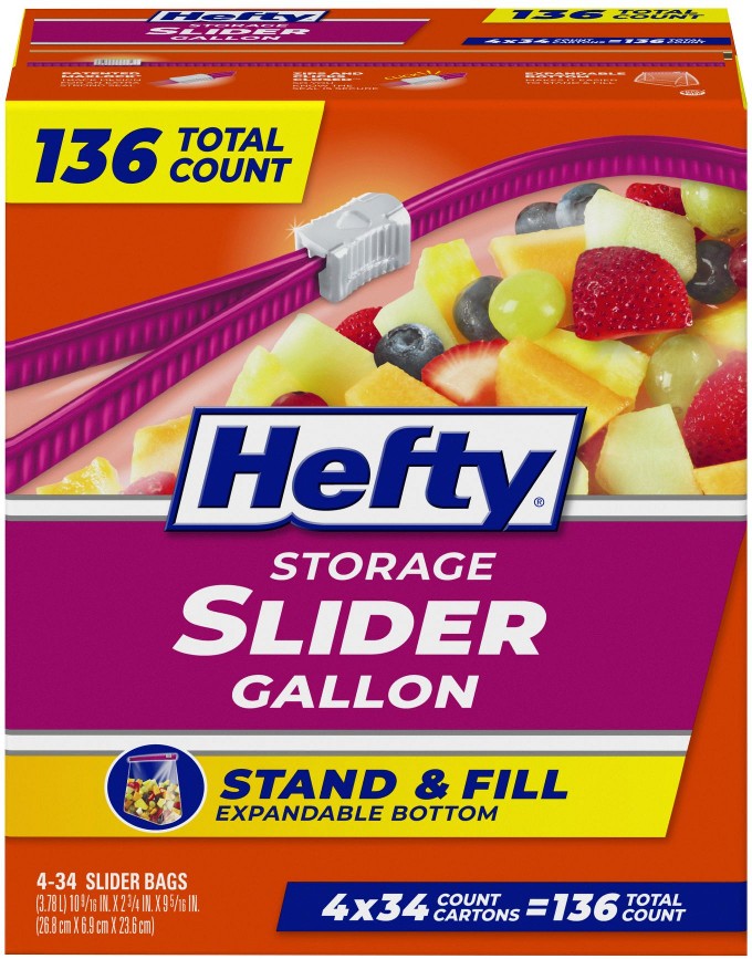 Gallon Storage Slider Bags, 136 ct.