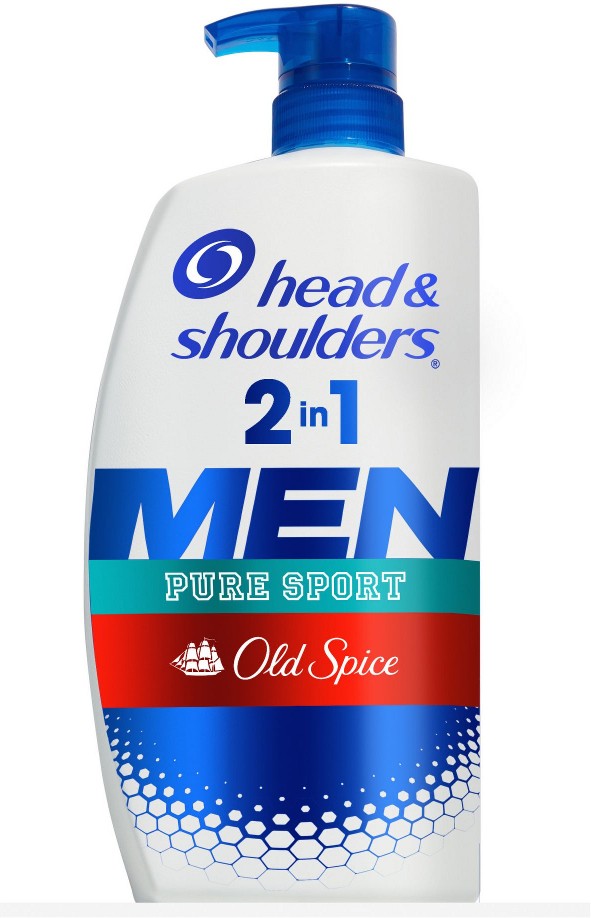 Men's 2-in-1 Dandruff Shampoo and Conditioner, Old Spice Pure Sport, 40 oz.