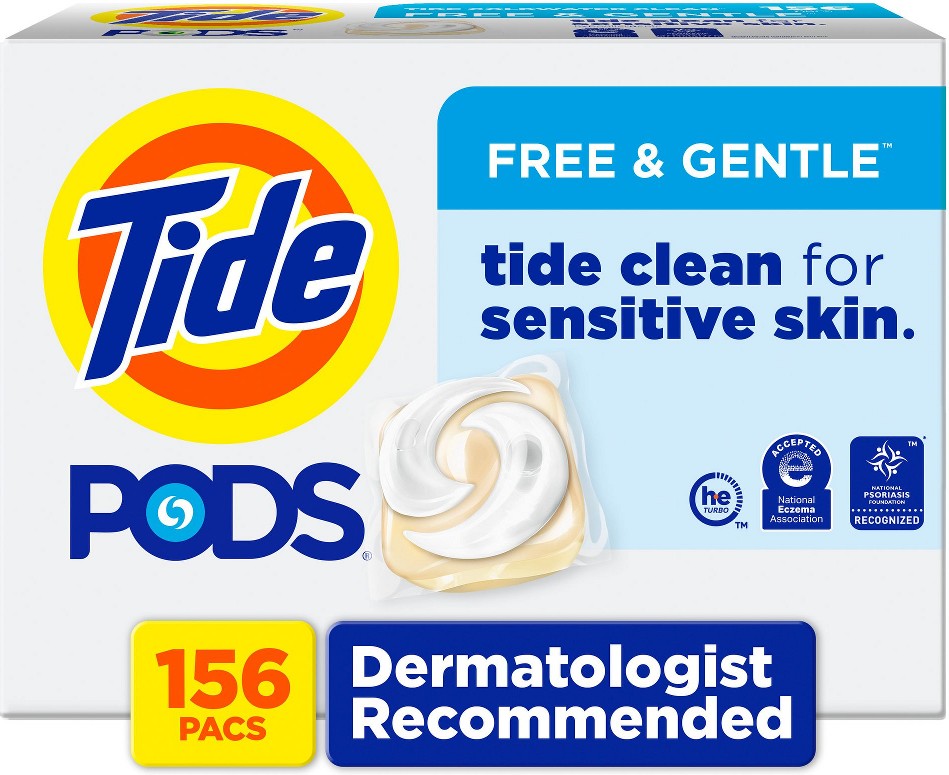 PODS Free & Gentle Laundry Detergent Pacs, 156 ct.