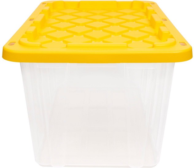 27-Gal. Storage Box - Clear & Yellow