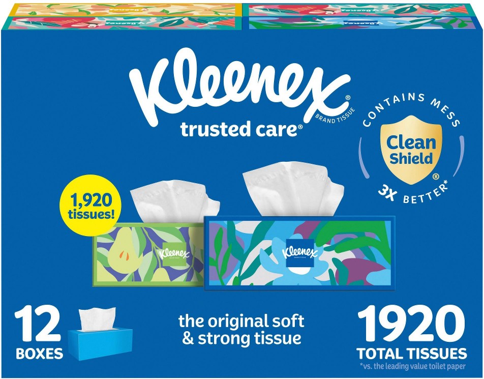 Trusted Care Facial Tissues, 12 pk./160 tissues per box