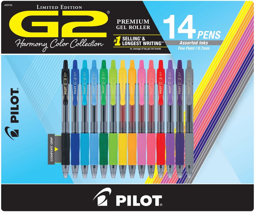 Gel Pens, 14 ct. with 2 Bonus FriXion Erasable Pens - Assorted Colors
