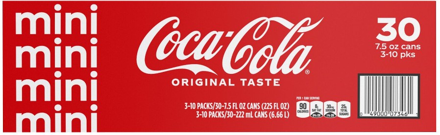 Soda Soft Drinks, Cans, 30 pk./7.5 fl. oz.