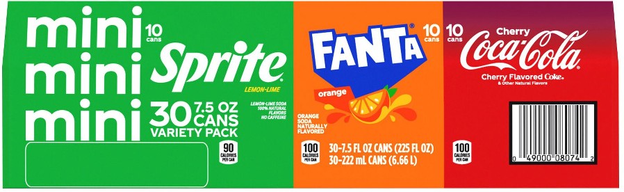 Mini Cans Variety Pack, 30 pk./7.5 oz.