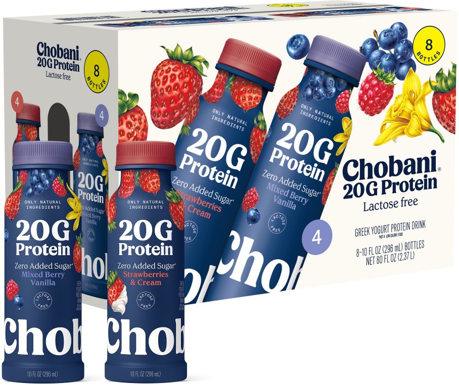 20g Protein, Mixed Berry Vanilla, Strawberries & Cream, Protein Drinks Variety Pack, 8 ct./10 oz.