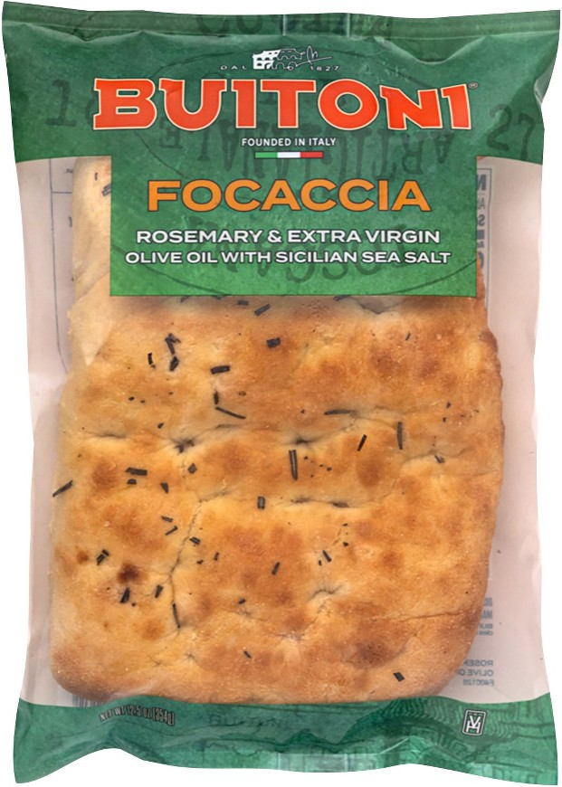 Rosemary and Extra Virgin Olive Oil with Sicilian Sea Salt Focaccia Bread, 12.5 oz.