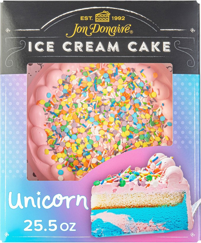 8" Unicorn Ice Cream Cake, Serves 9