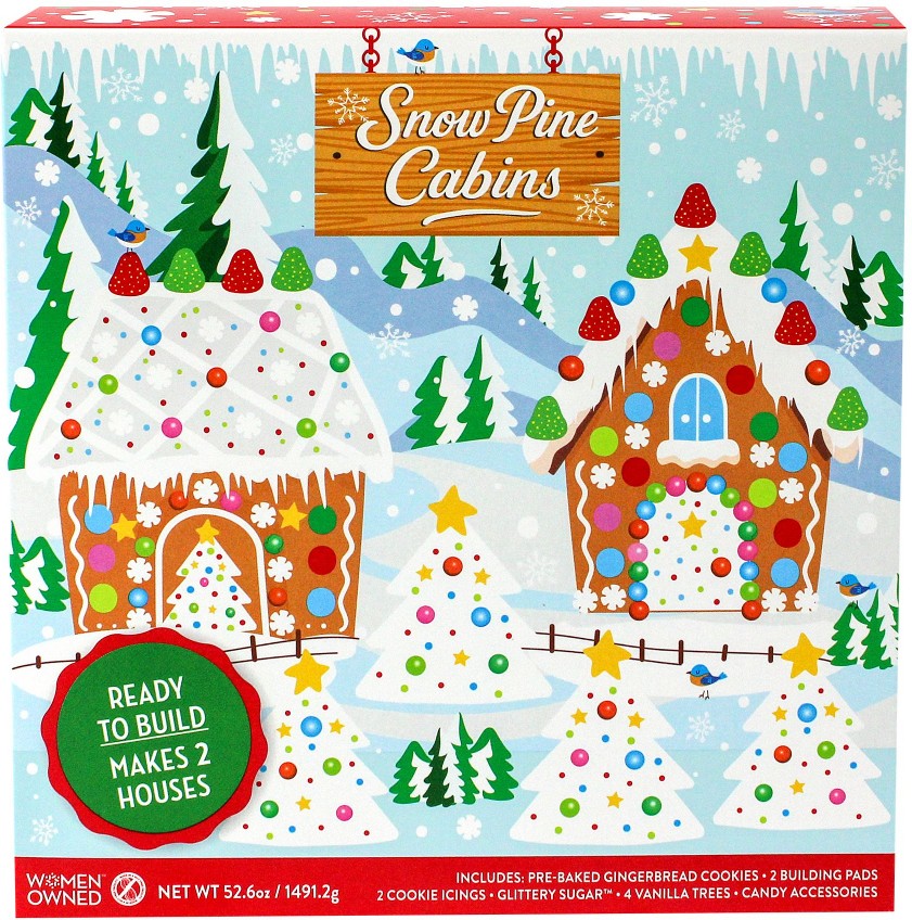Gingerbread House Decorating Kits, Two Kits and Four Vanilla Cookies