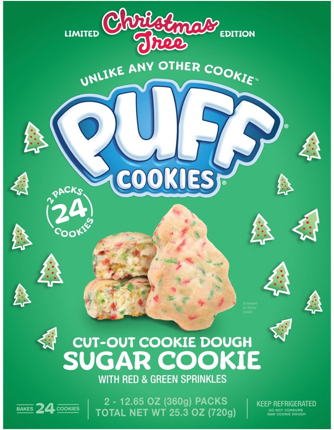 Cookie Dough Cut Out Christmas Tree Sugar Cookies, Makes 24 Cookies, Ready to Bake, 24 ct.