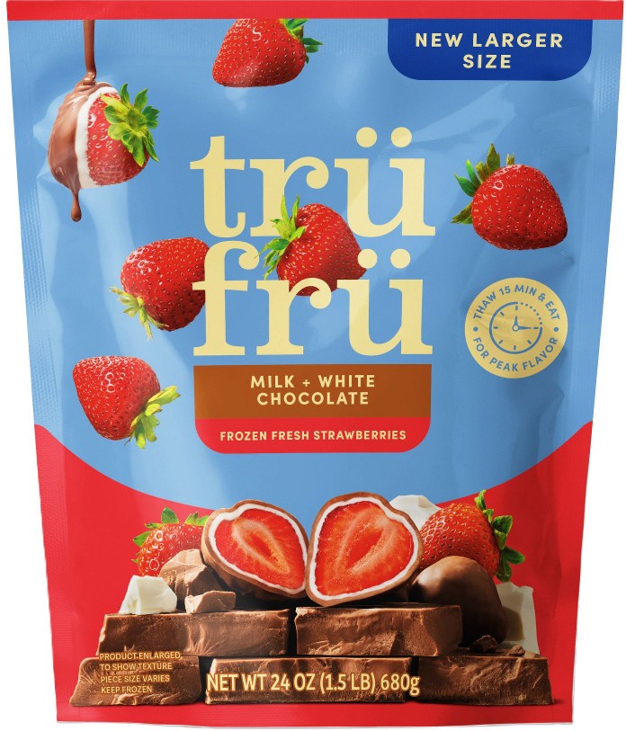 Strawberries Frozen Fresh in White & Milk Chocolate, 24 oz.