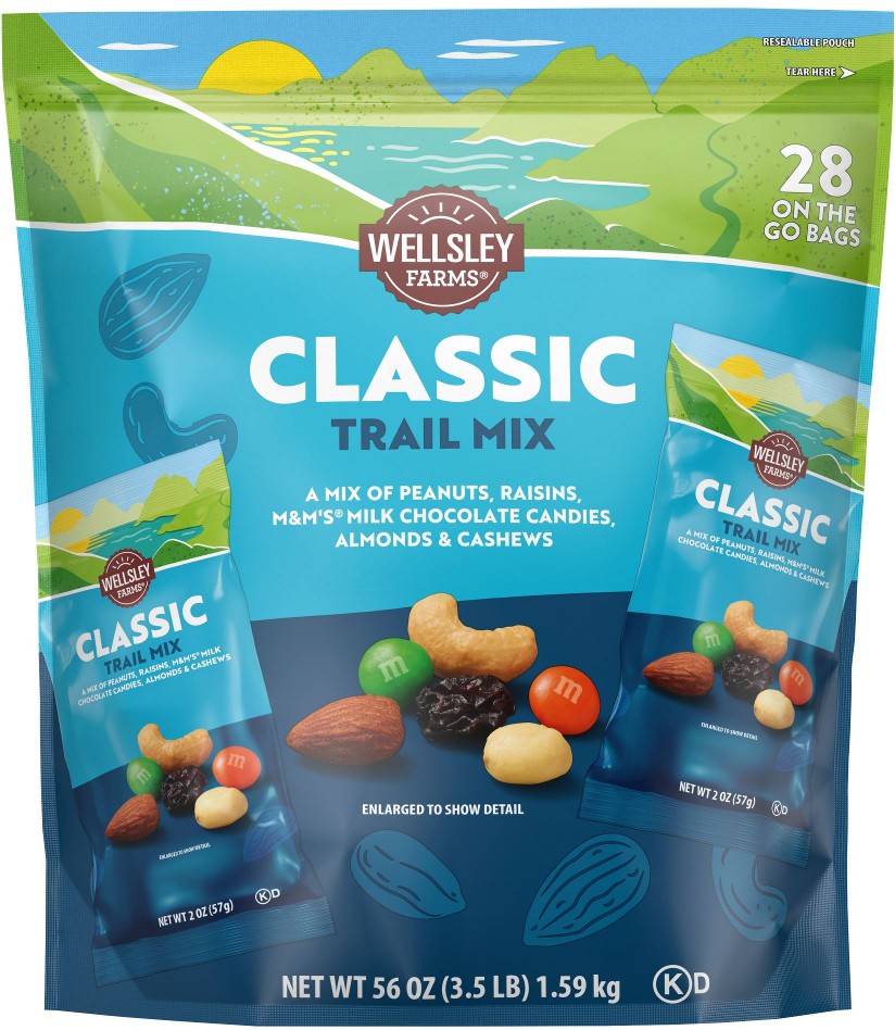 Classic Trail Mix, Multi-Pack Snack Packs, 28 ct./2 oz.