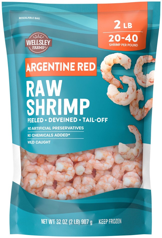 Wild Argentine Red Shrimp 20/40, Frozen, 2 lbs.