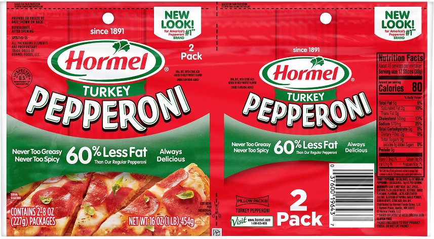 Turkey Pepperoni, 2 pk./8 oz.