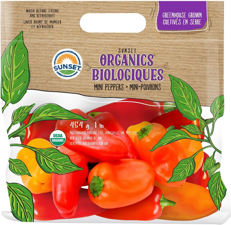 Organic Mini Sweet Peppers, 1 lb.