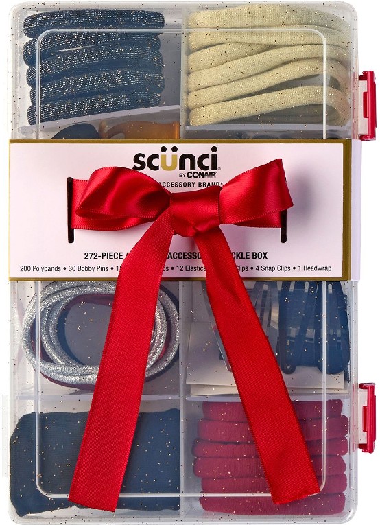 Scunci by 93-Piece Assorted Hair Accessories with Stackable Storage Container