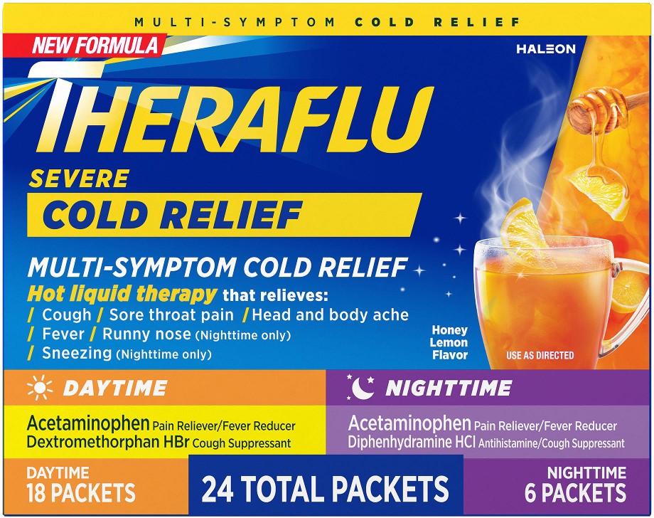 MultiSymptom Severe Cold Relief Medicine/Nighttime Severe Cold and Cough Relief, 24 ct.