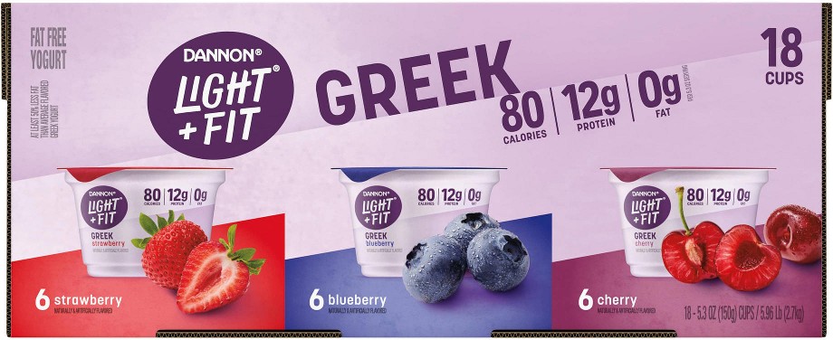 Light & Fit Variety Non Fat Greek Yogurt, 18 pk./5.3 oz.
