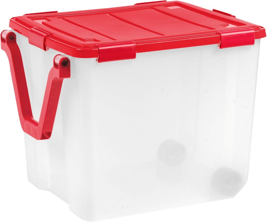 Iris WeatherPro 106-Qt. Holiday Tote Box with Lid
