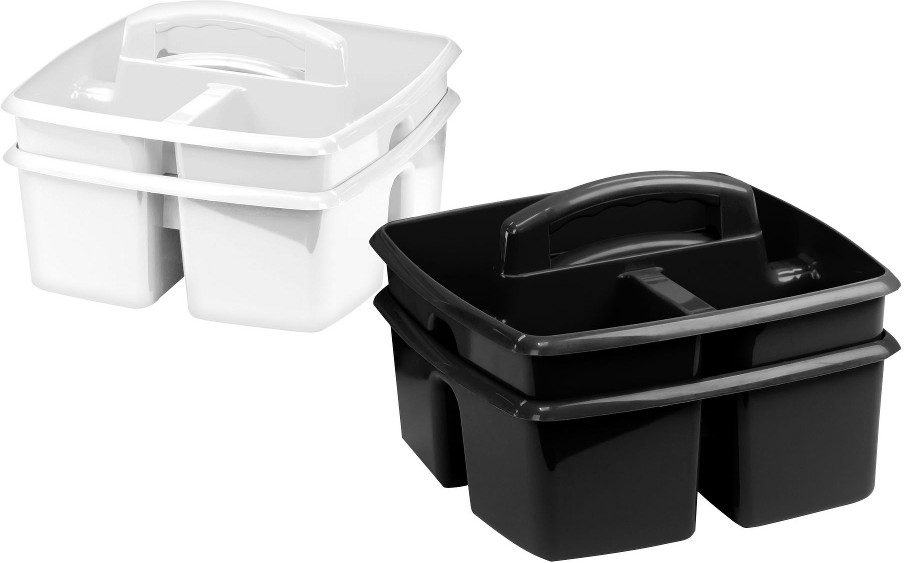 Small Caddy, Set of 4, Black and White