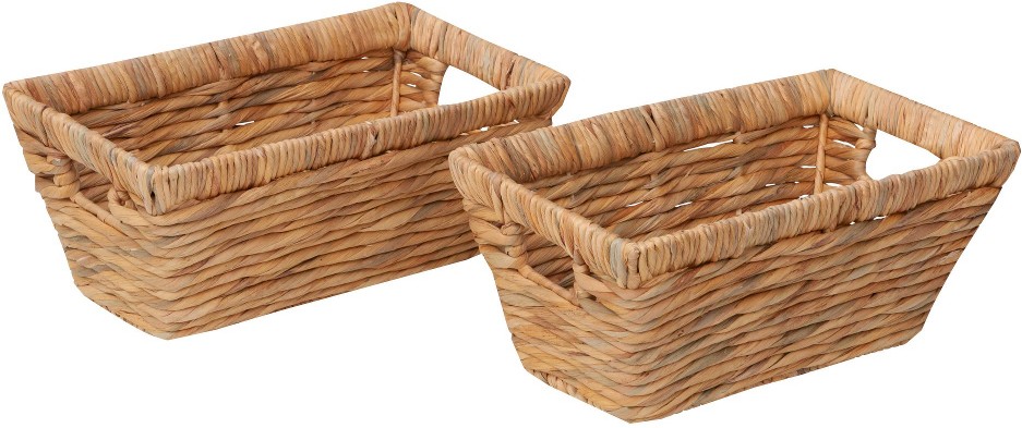Decorative Rectangular Storage Basket, 2-Pc. Set