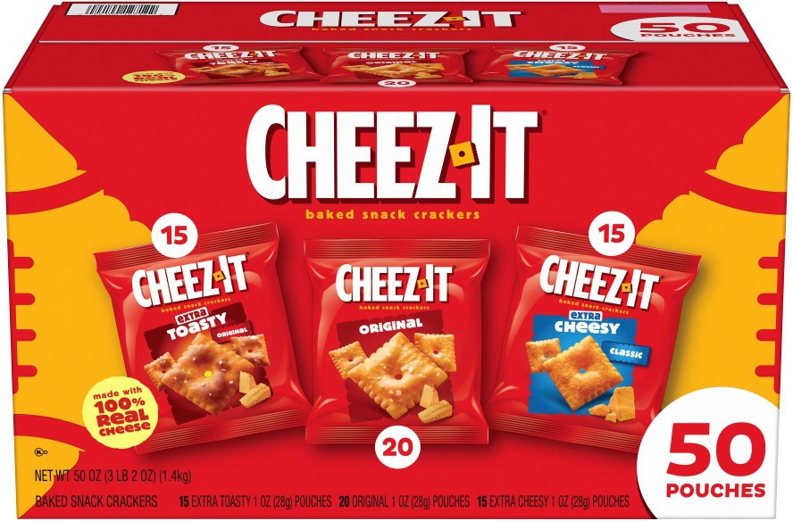 Baked Snack Crackers Variety Pack, Kids Snacks, 50 ct.