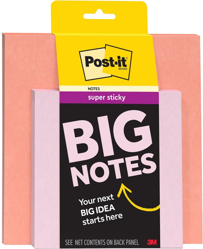 Super Sticky Big Pads , Mixed Pack, 2 Pads/30 Sheet, 100% PEFC