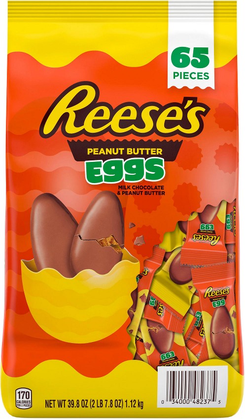 Milk Chocolate Peanut Butter Eggs Candy Bag, 65 Pc./39.8 oz.
