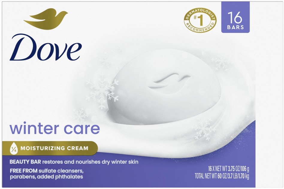 Beauty Bar Soap Winter Care, 16 ct./3.75 oz.