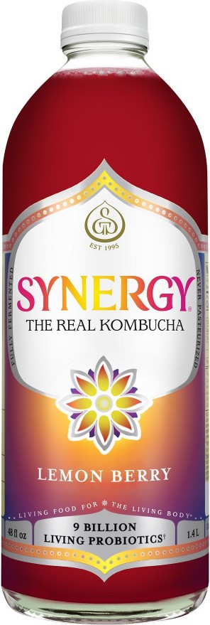 Synergy Lemon Berry Kombucha, 48 oz.