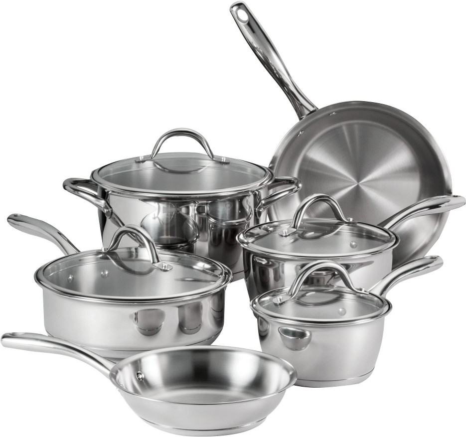 10-Pc. Stainless Steel Frying Pan Set