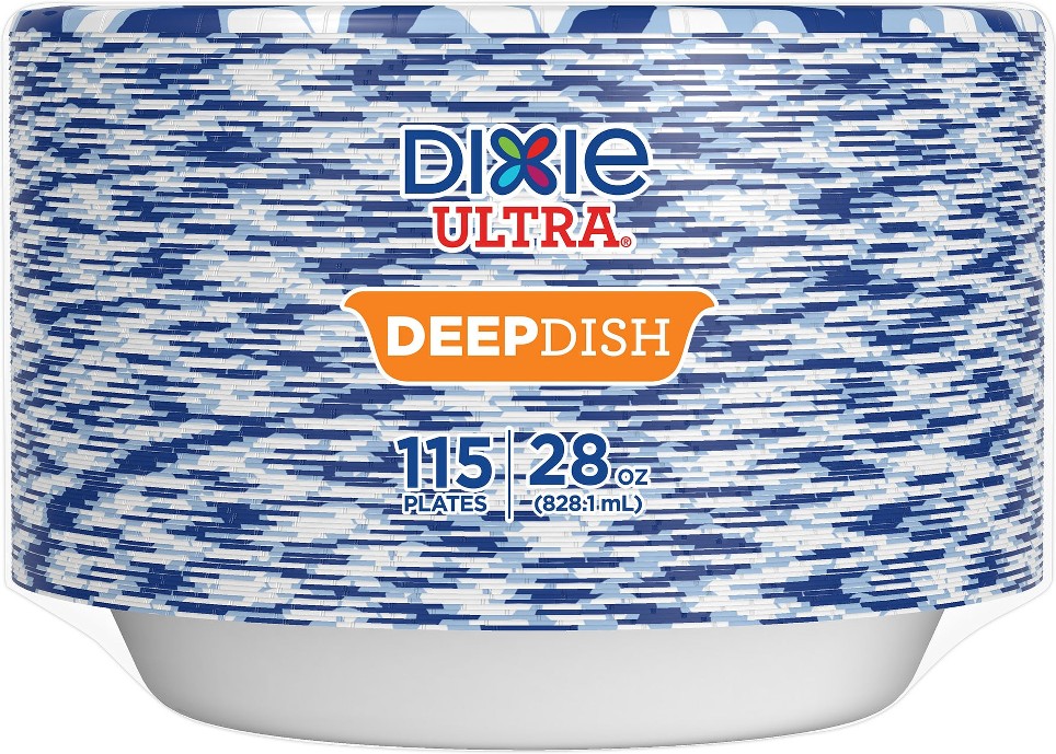 Ultra Deep Dish Paper Plate, 9-3/5", 115 ct