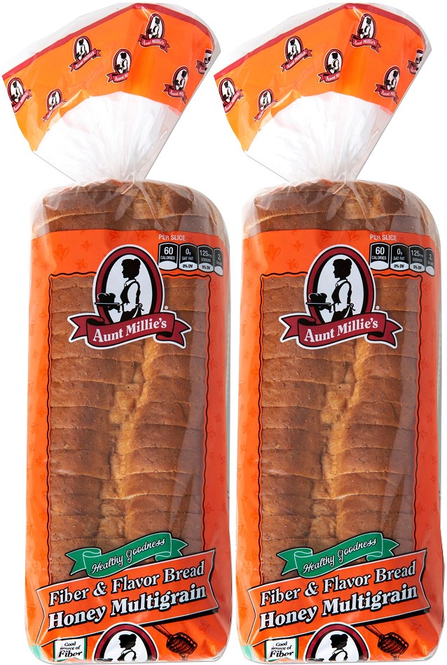 Fiber and Flavor Bread, Honey Multigrain, 22 oz, 2 ct