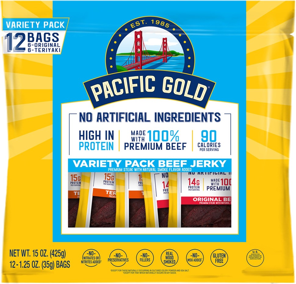 Beef Jerky, Variety Pack, 1.25 oz, 12 ct