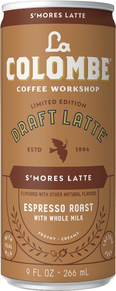 Draft Latte Espresso Roast With Whole Milk, S'mores Latte, 9 fl oz, 12 ct