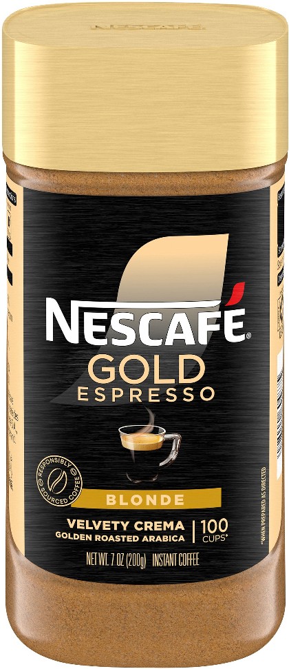 Gold Espresso Instant Coffee, Blonde, Mild Roast, 7 oz