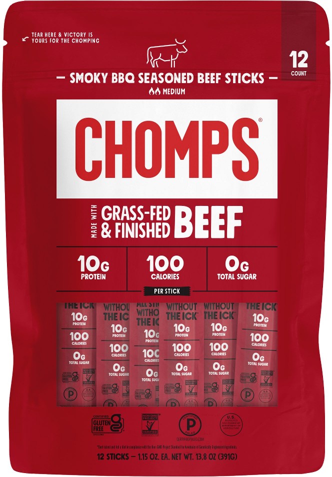 Smoky BBQ Beef Sticks, Medium 1.15 oz, 12 ct