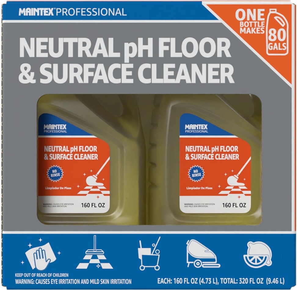 Professional Floor Cleaner, Rinse Free Neutral pH, Concentrated, 160 fl oz, 2 ct