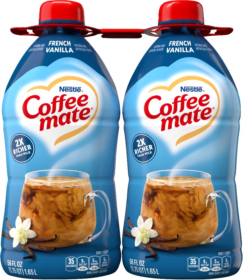 Liquid Coffee Creamer, Non-Dairy, French Vanilla, 56 fl oz, 2 ct