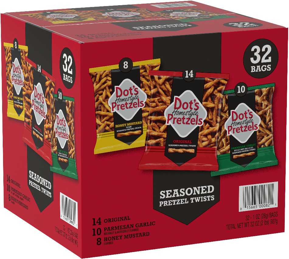 Seasoned Pretzel Twists, Variety Pack, 1 oz, 32 ct