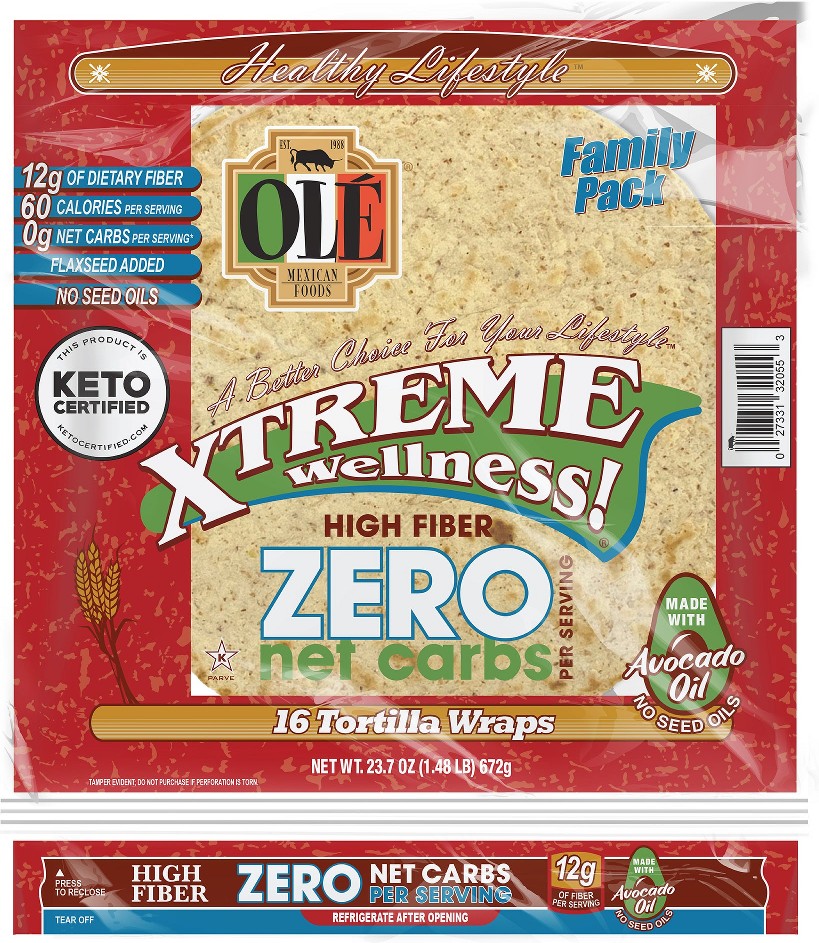 8" Xtreme Wellness Tortilla Wraps, 16 ct