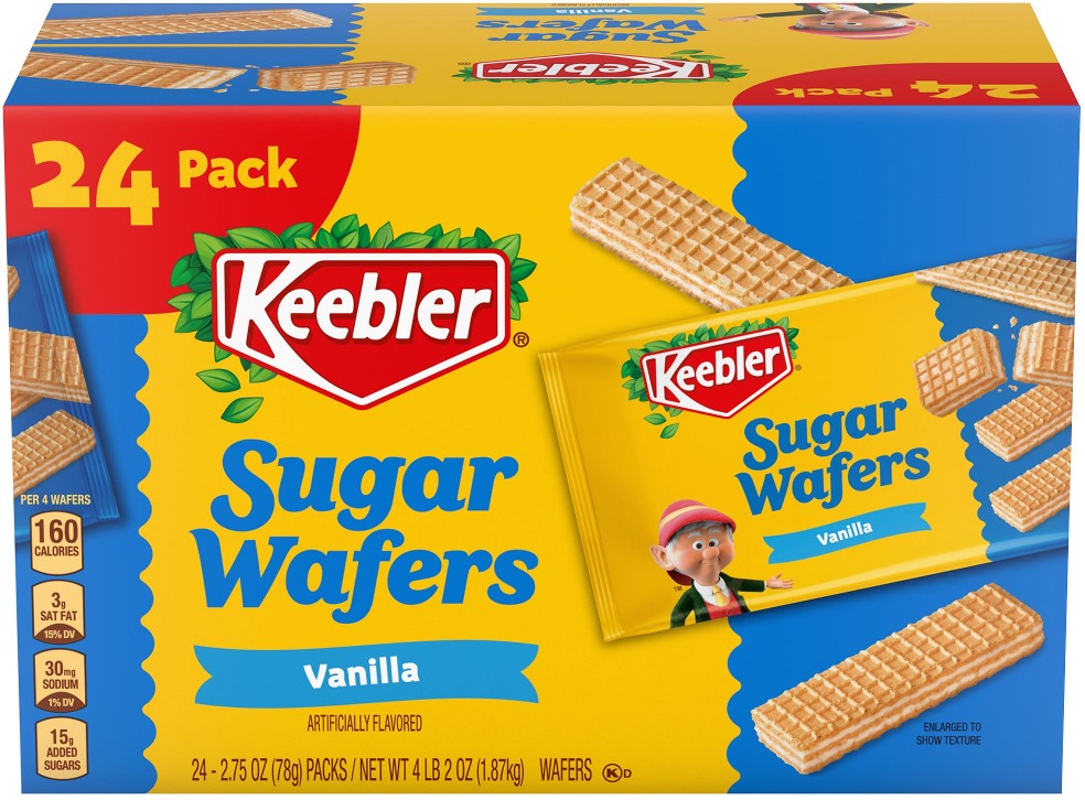 Sugar Wafers, Vanilla, 2.75 oz, 24 ct