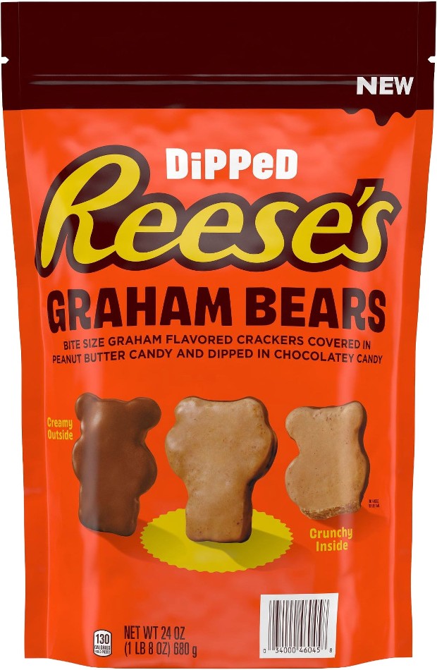 Dipped Graham Bears, Chocolate and Peanut Butter, 24 oz