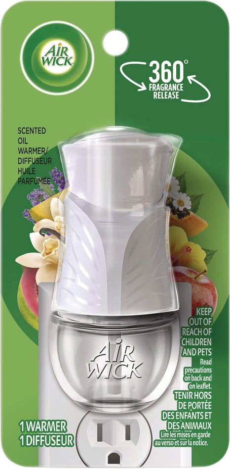 Scented Oil Warmer and Diffuser with refills, Fresh Linen, 9 ct