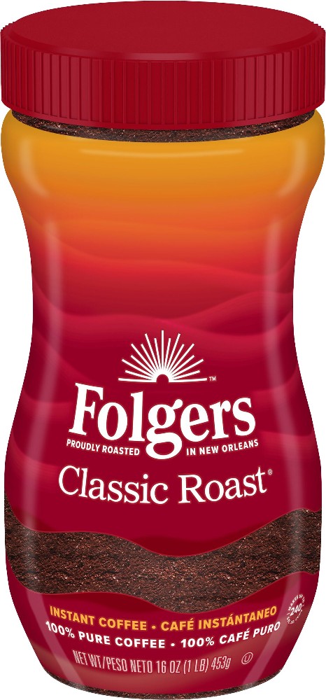 Instant Coffee Crystals, Classic, 16 oz