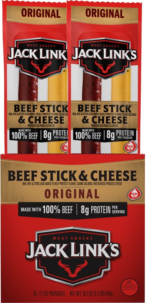 Beef Stick & Cheese, Original, 1.2 oz, 16 ct